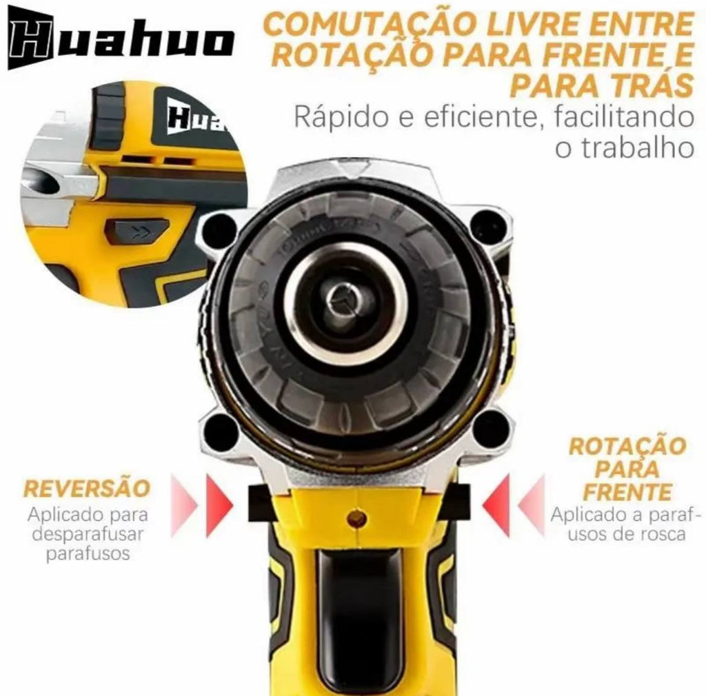 Furadeira Parafusadeira De Impacto Baterias 21v
