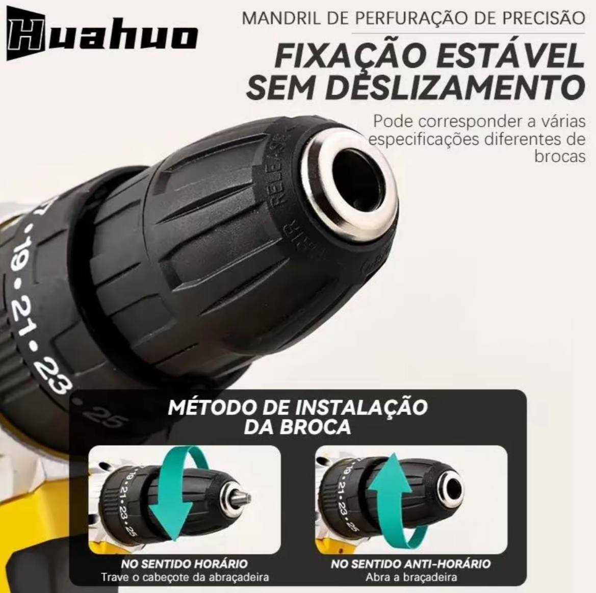 Furadeira Parafusadeira De Impacto Baterias 21v