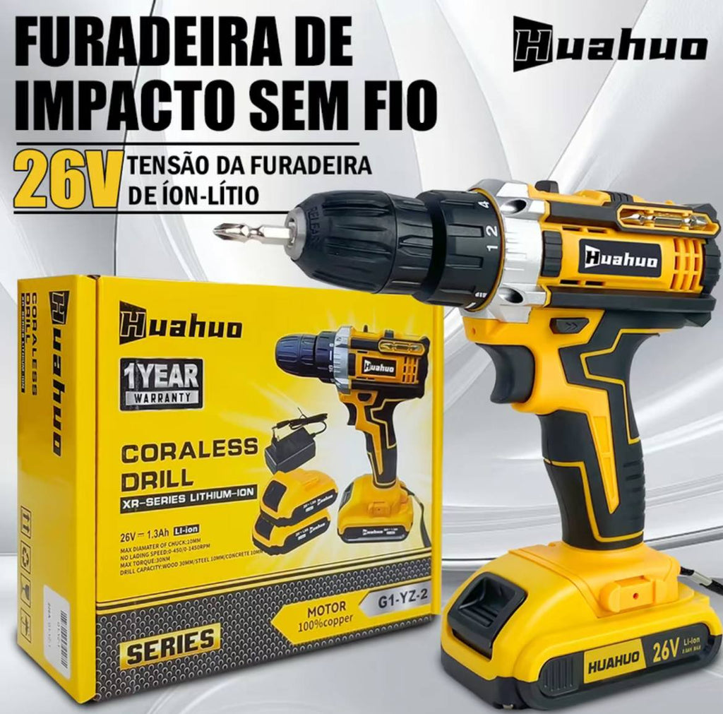 Furadeira Parafusadeira De Impacto Baterias 21v