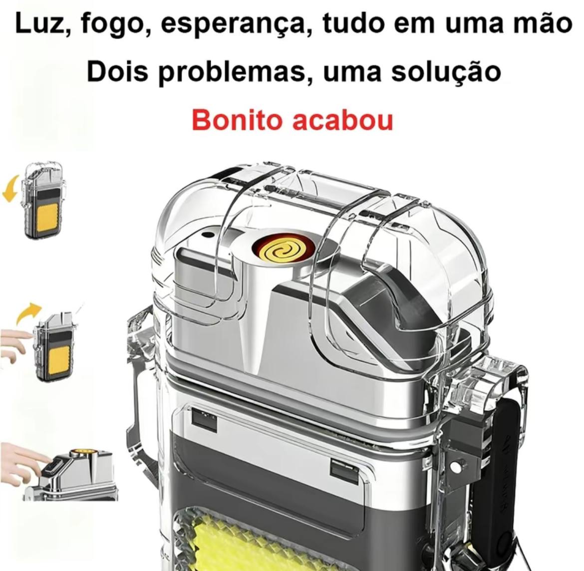 Isqueiro Elétrico Recarregável USB