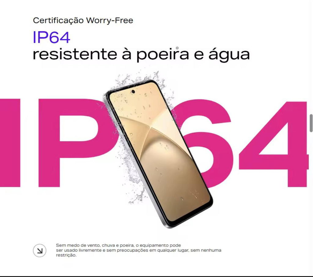 Smartphone Infinix 128GB + 4GB RAM – Bateria 5000mAh, Tela 6.7”, Câmera 13MP, Android 14