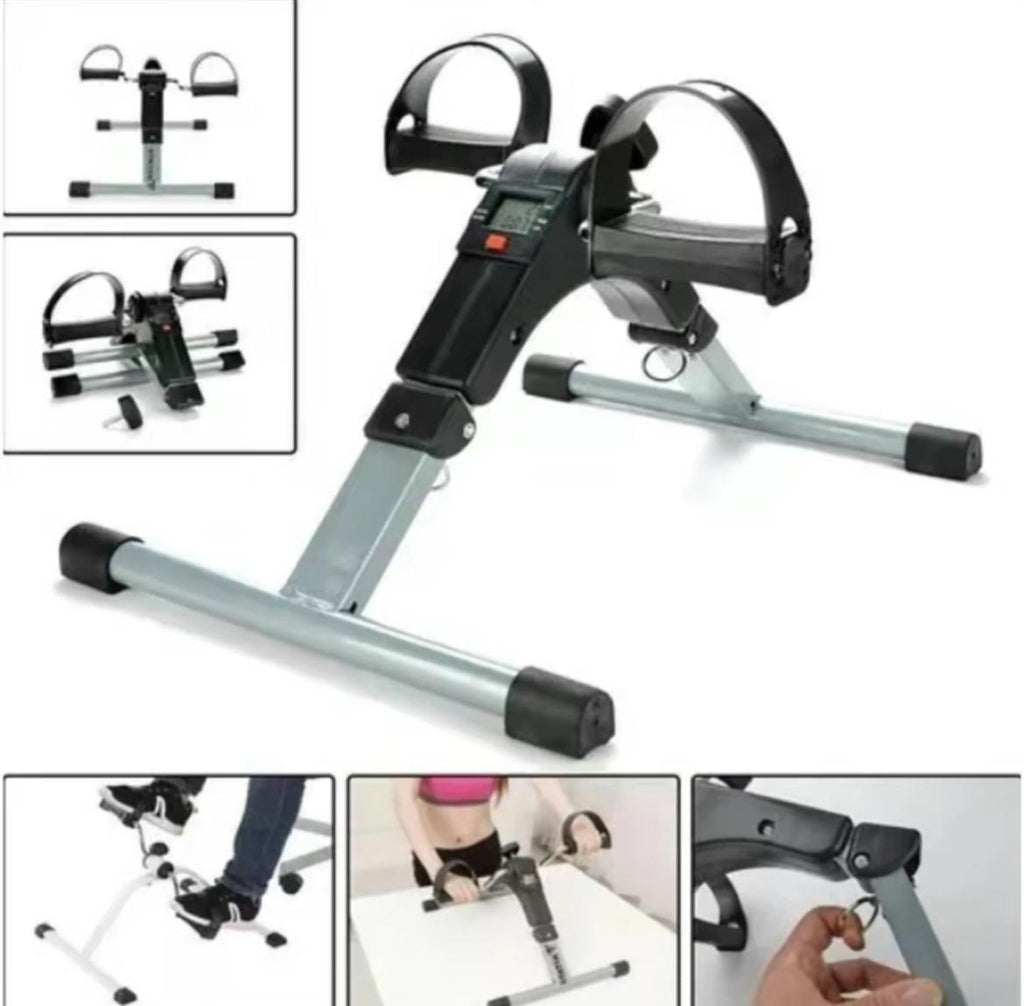 Mini Bicicleta Ergométrica Portátil Dobrável com Monitor Digital